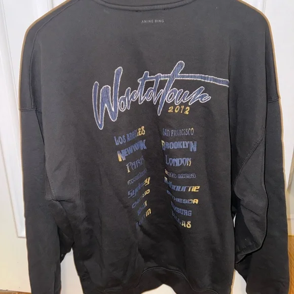 Anine Bing Black Harvey Leopard Sweatshirt - Picture 3 of 4